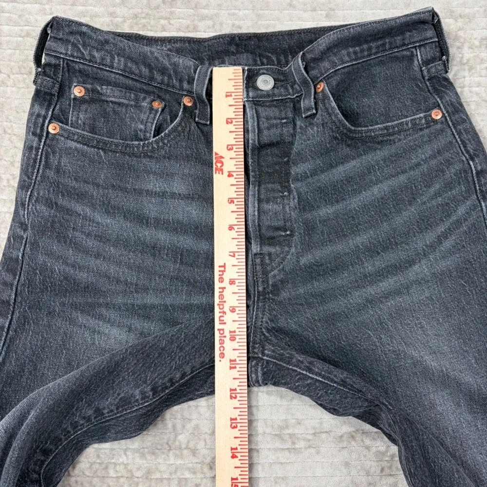 Levis 501‎ Skinny Jeans Mens 29x30 Faded Black Denim 29502-0248
